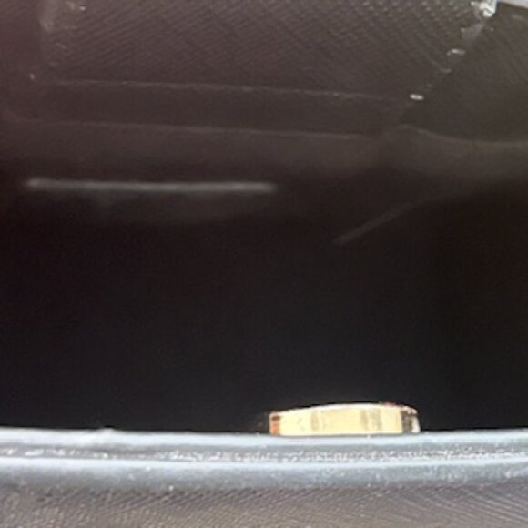 Embroidered Black Mini Crossbody Purse Flowers Handles Faux Leather Bag - Picture 8 of 10